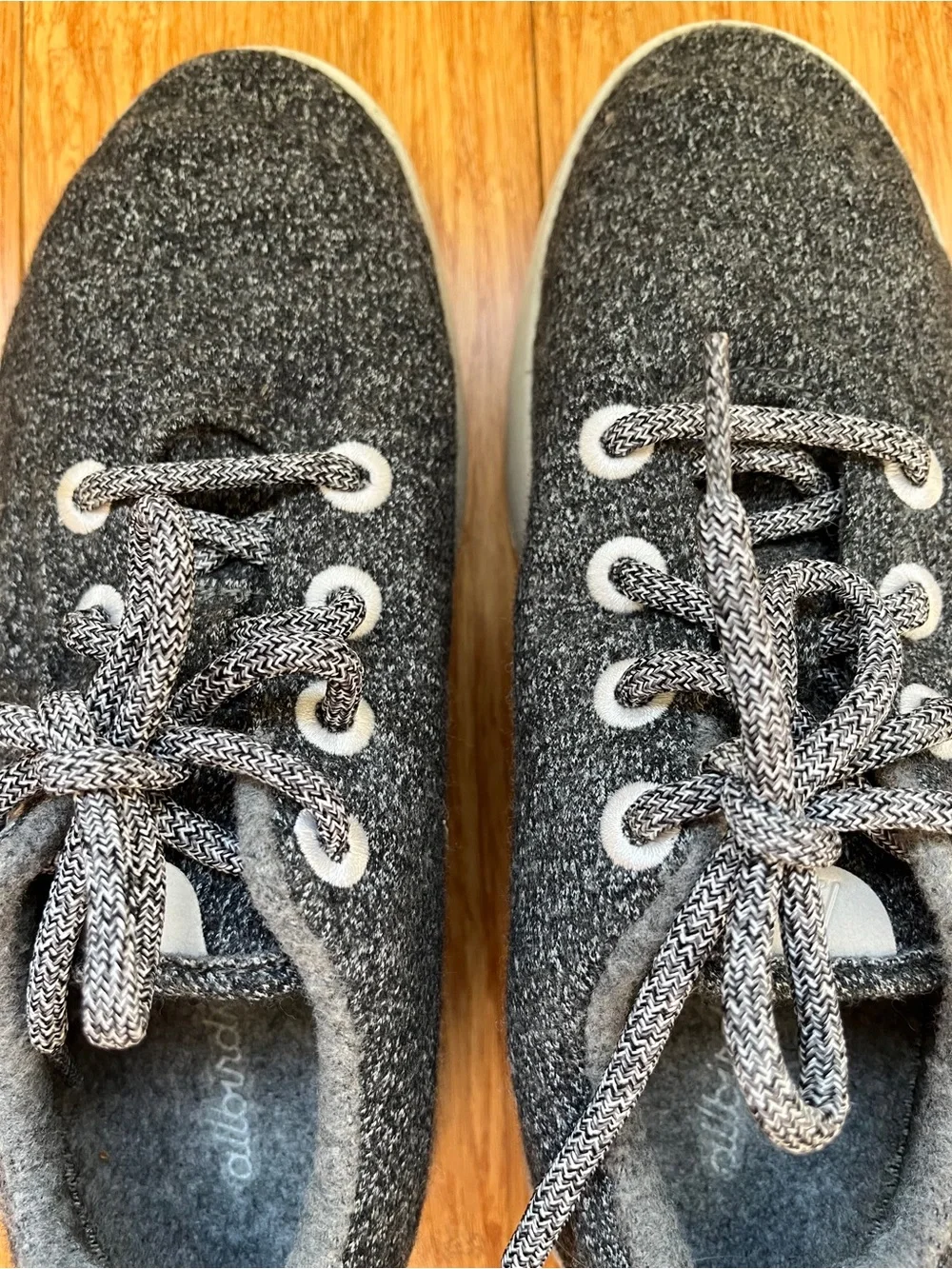 Allbirds Wool Runners Charcoal Grey Knit Lace Up Sneaker lightweight Women US 9